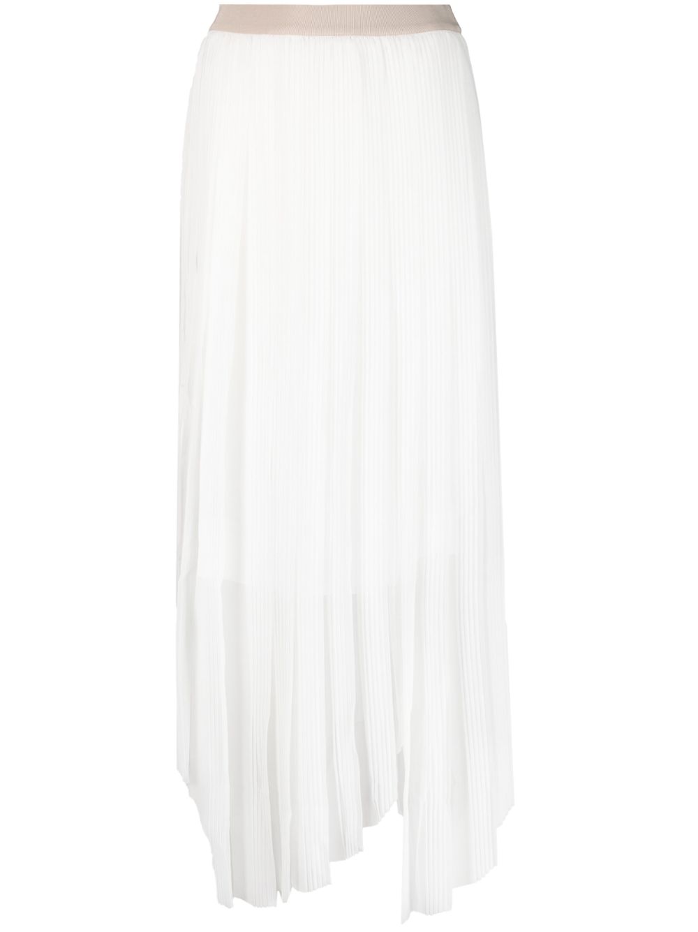 Peserico pleated asymmetric skirt - White von Peserico