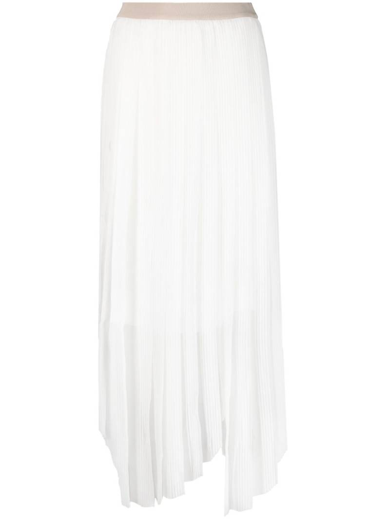 Peserico pleated asymmetric skirt - White von Peserico