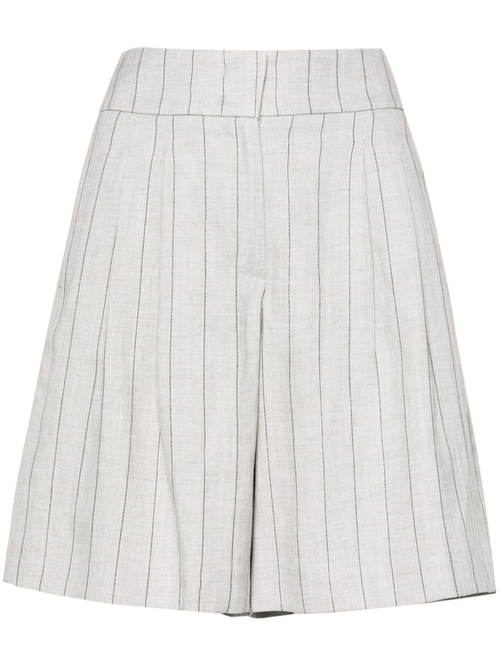 Peserico pleated striped shorts - Grey von Peserico