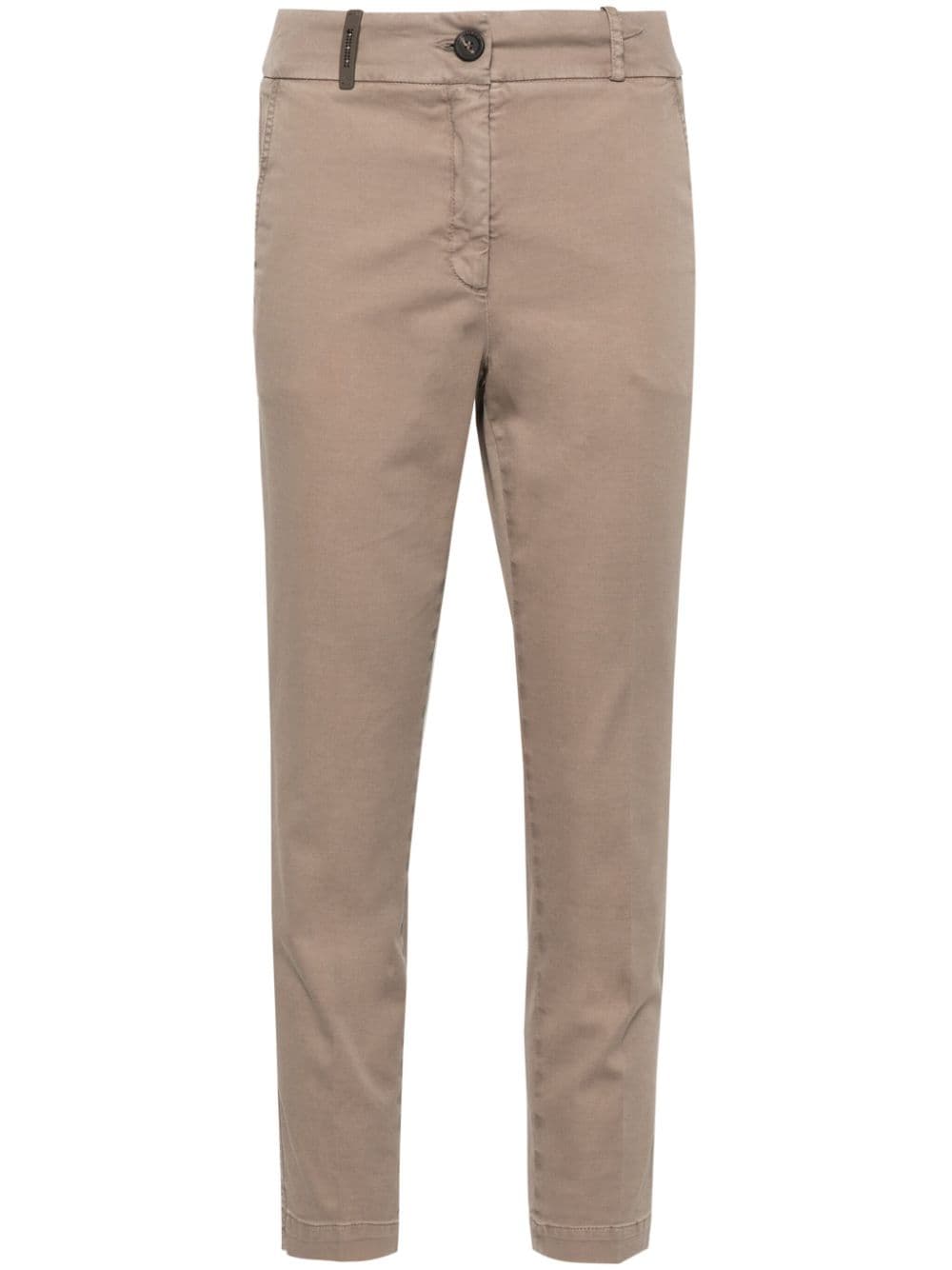 Peserico pressed-crease tapered trousers - Neutrals von Peserico