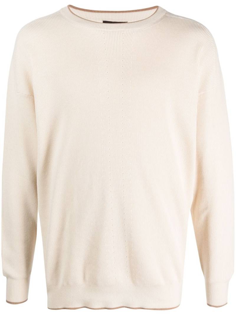 Peserico ribbed long-sleeve jumper - Neutrals von Peserico