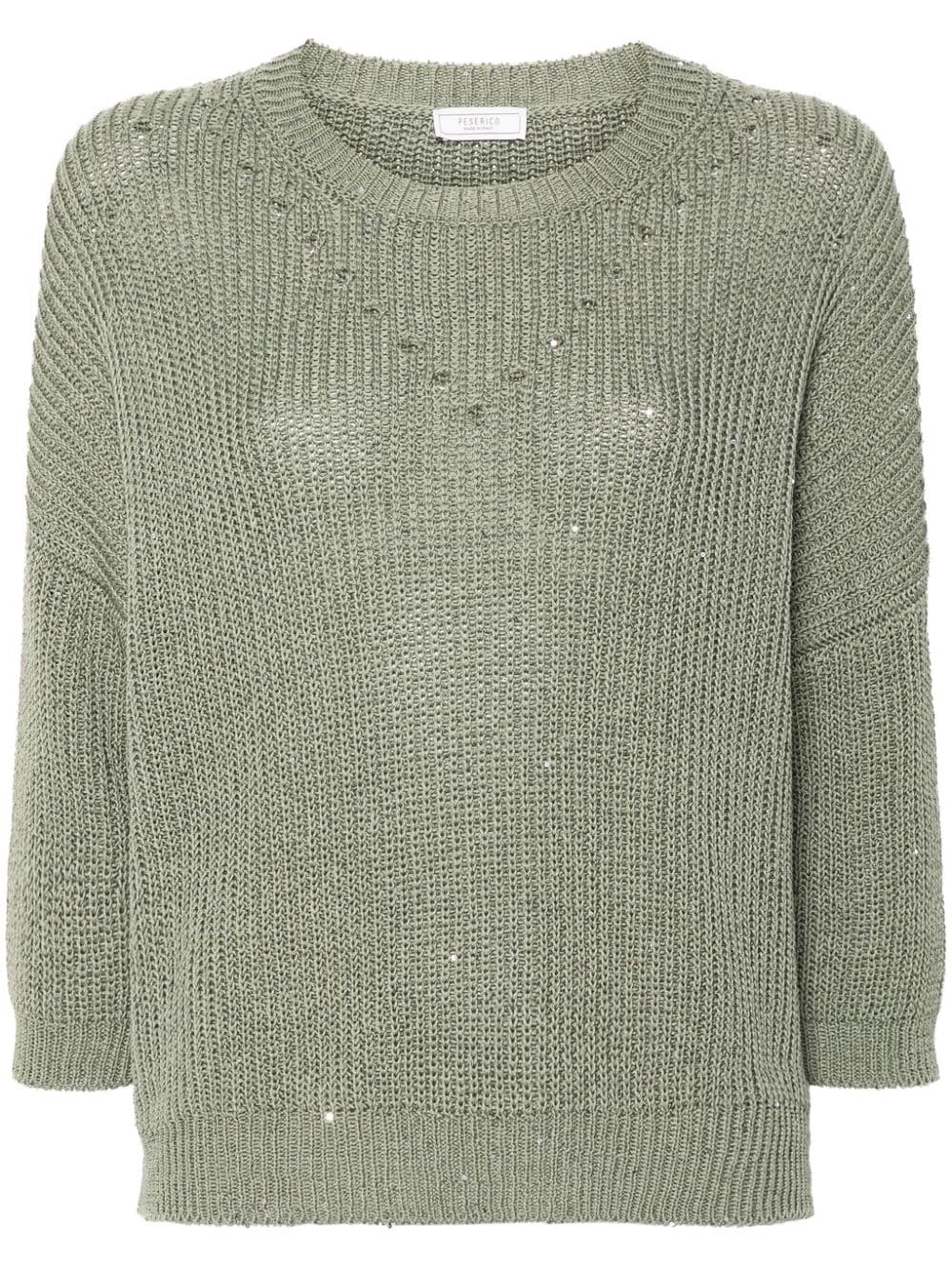 Peserico sequin-embellished knitted jumper - Green von Peserico