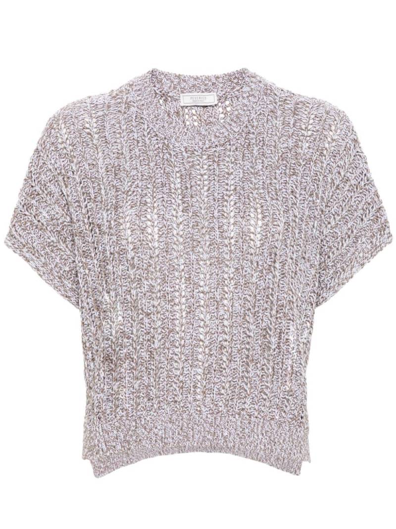 Peserico sequin-embellished knitted top - Brown von Peserico