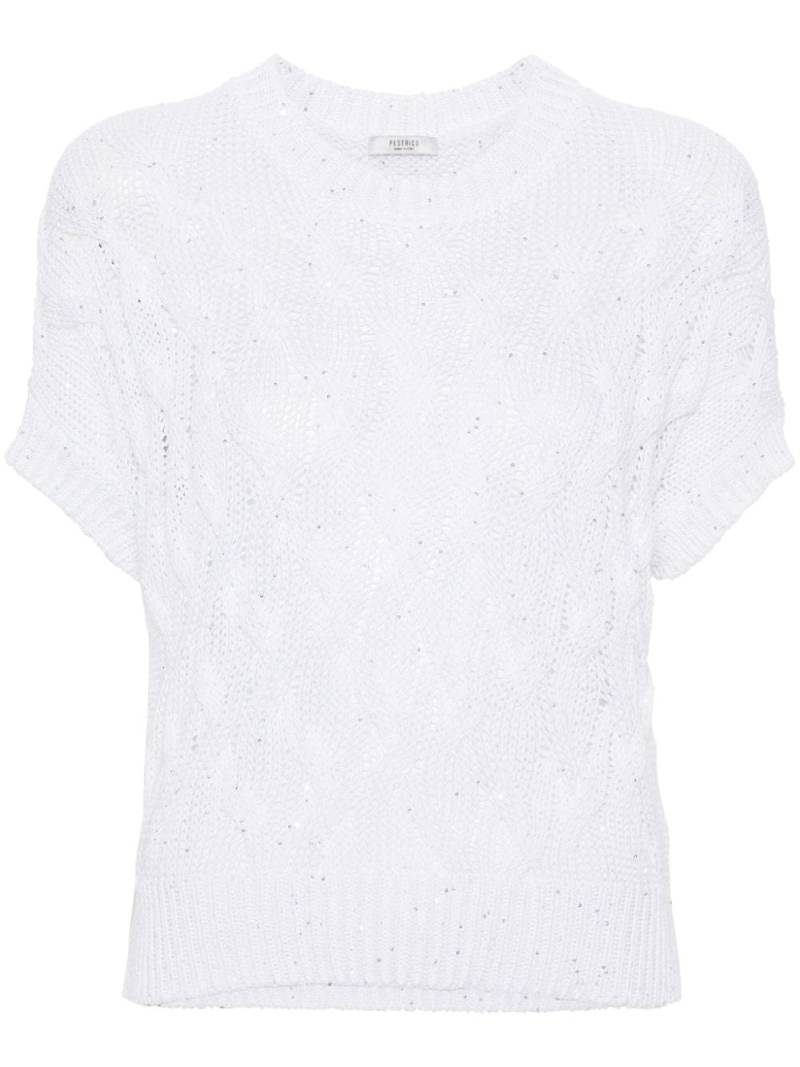 Peserico sequin-embellished knitted top - White von Peserico