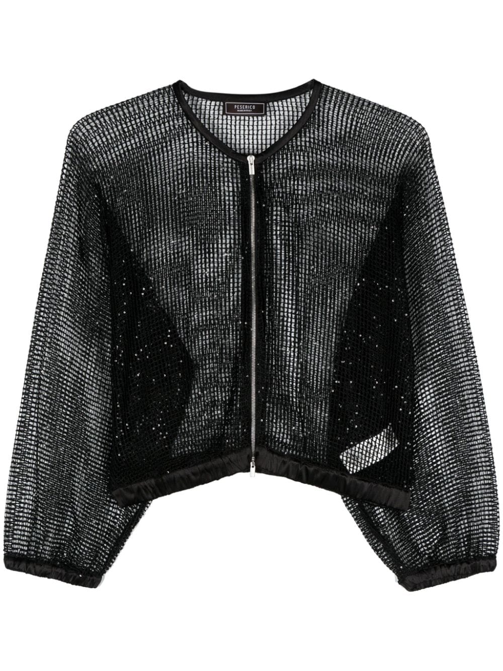 Peserico sequin-embellished mesh jacket - Black von Peserico