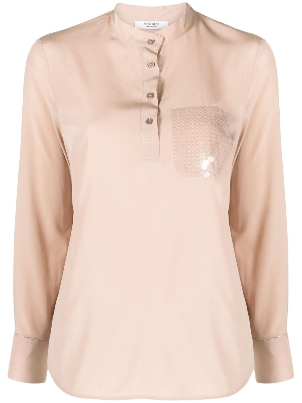 Peserico sequin-embellished pocket buttoned shirt - Pink von Peserico