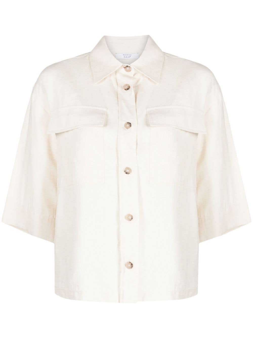 Peserico short-sleeved linen shirt - Neutrals von Peserico