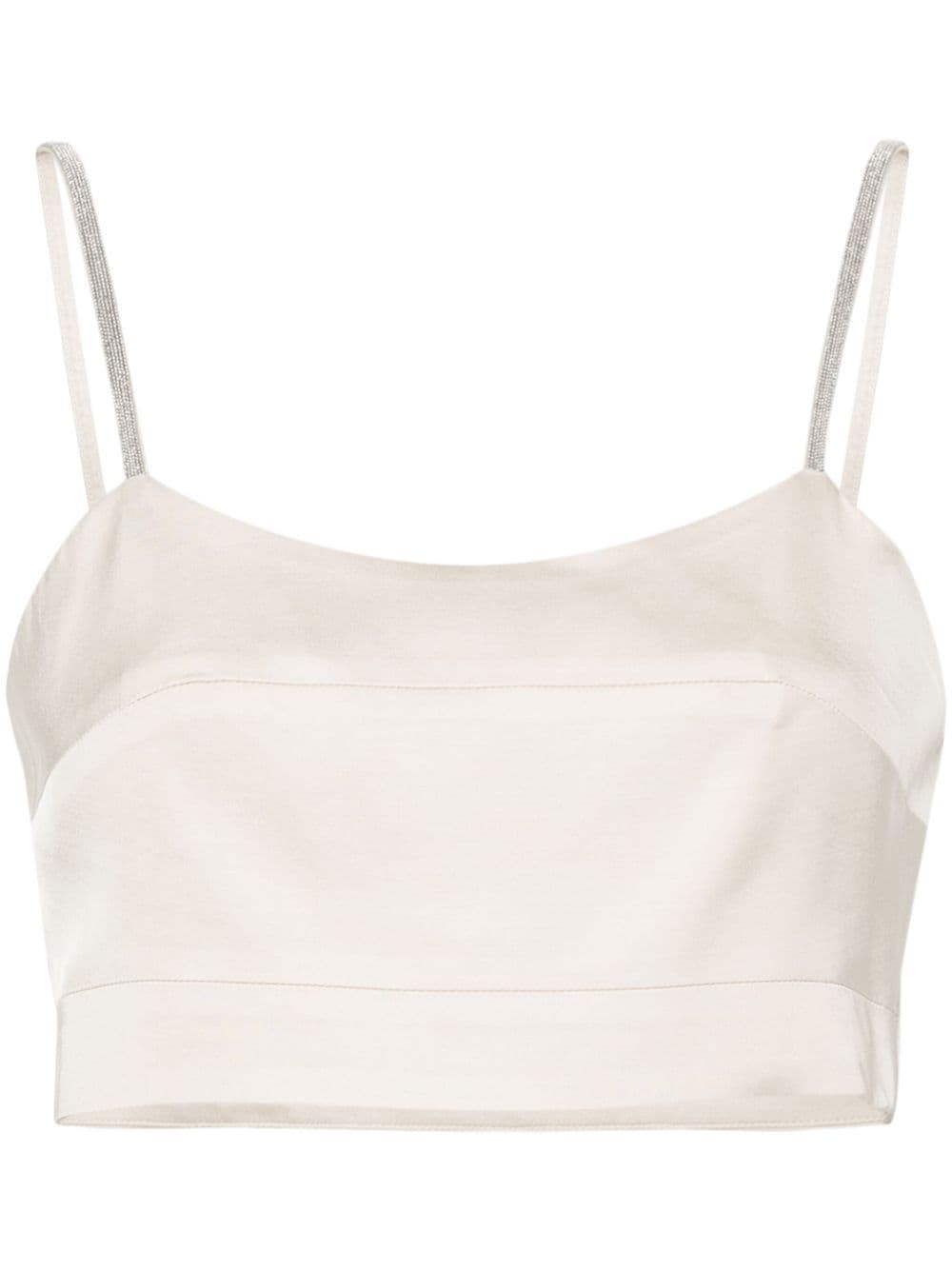 Peserico spaghetti-strap cropped top - Neutrals von Peserico