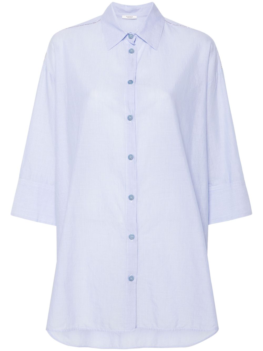 Peserico striped cotton shirt - Blue von Peserico