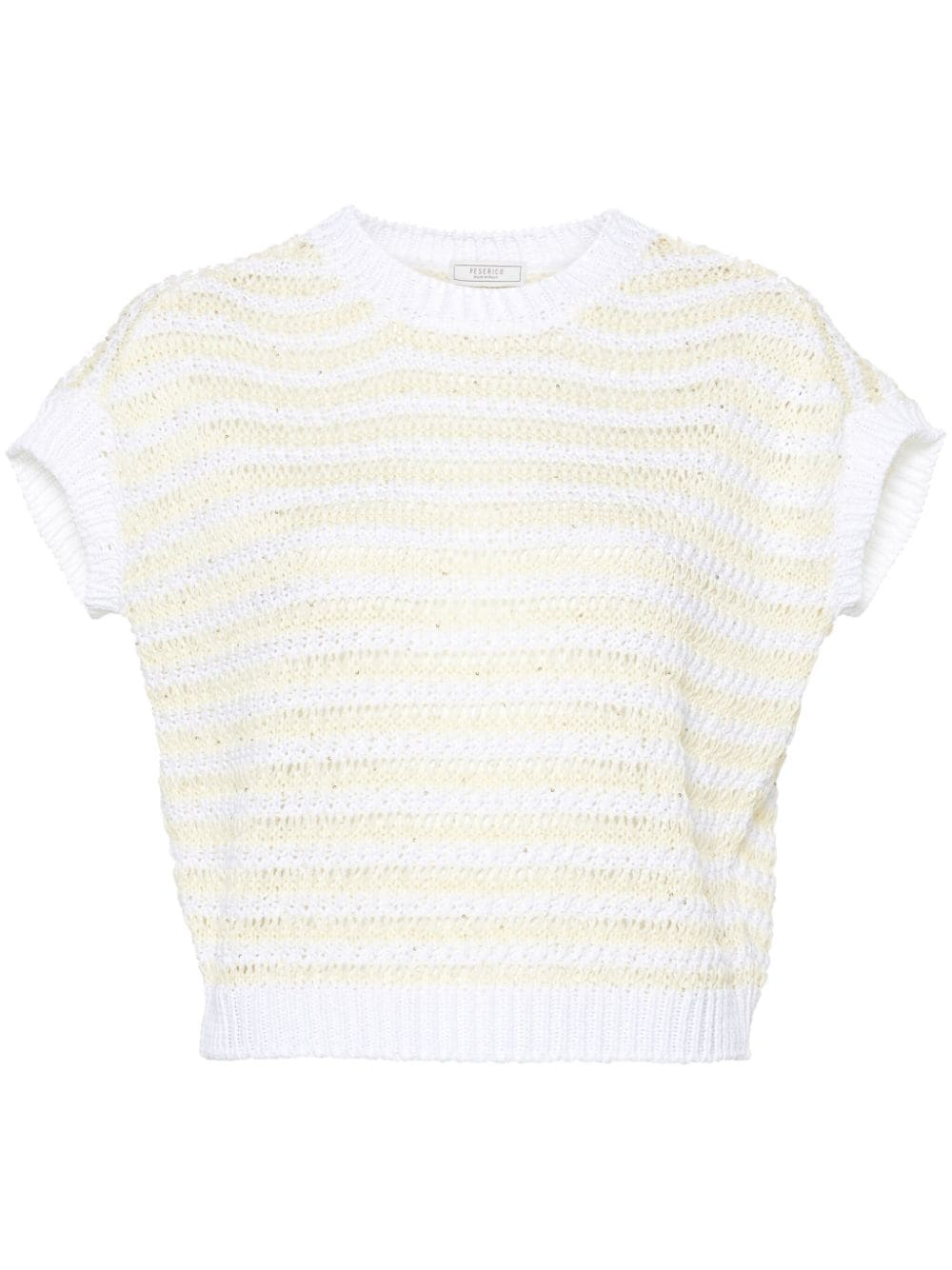 Peserico striped knit jumper - White von Peserico