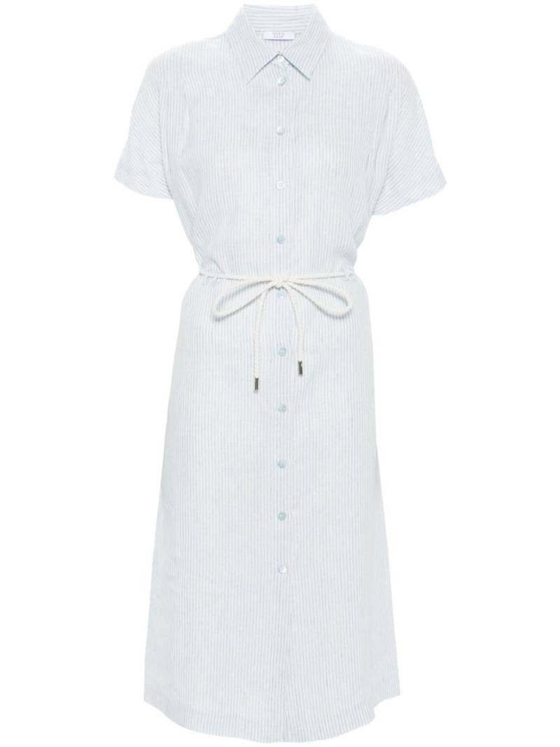 Peserico striped linen midi dress - Blue von Peserico