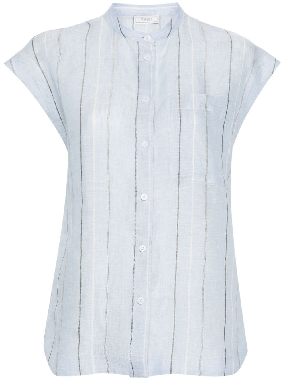 Peserico striped linen shirt - Blue von Peserico