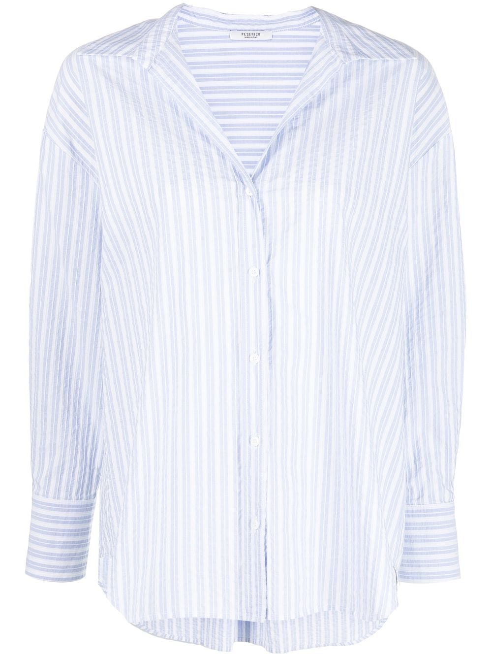 Peserico striped long-sleeve shirt - White von Peserico