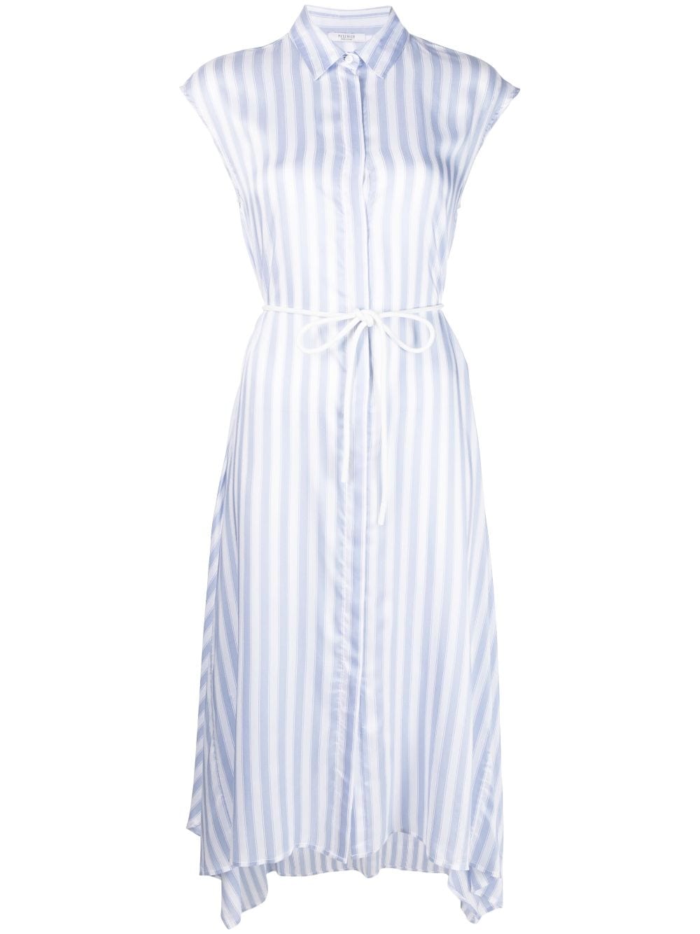 Peserico striped satin sleeveless shirt dress - Blue von Peserico