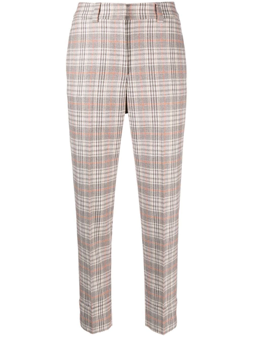 Peserico tartan-check straight-leg trousers - Neutrals von Peserico