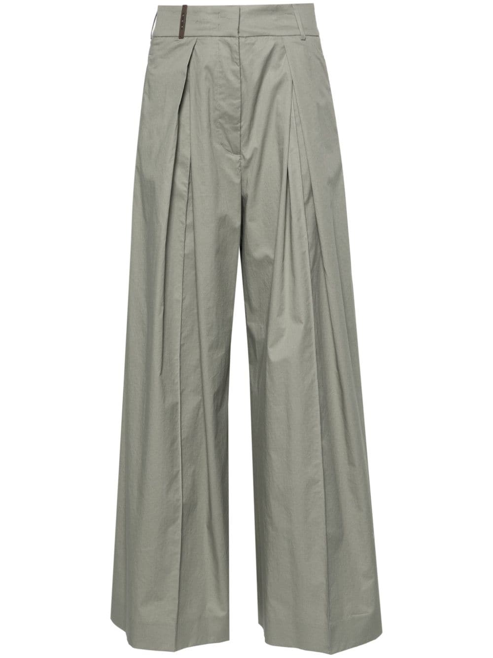 Peserico wide-leg cotton trousers - Green von Peserico