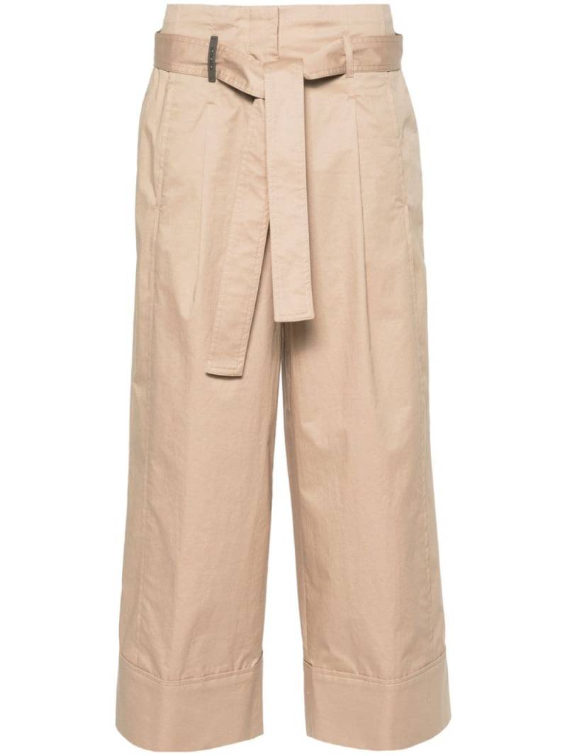 Peserico wide-leg cropped trousers - Neutrals von Peserico