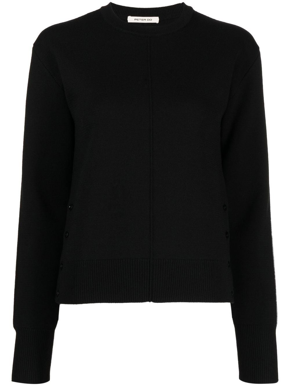 Peter Do Side-Slit Crew-Neck sweater - Black von Peter Do