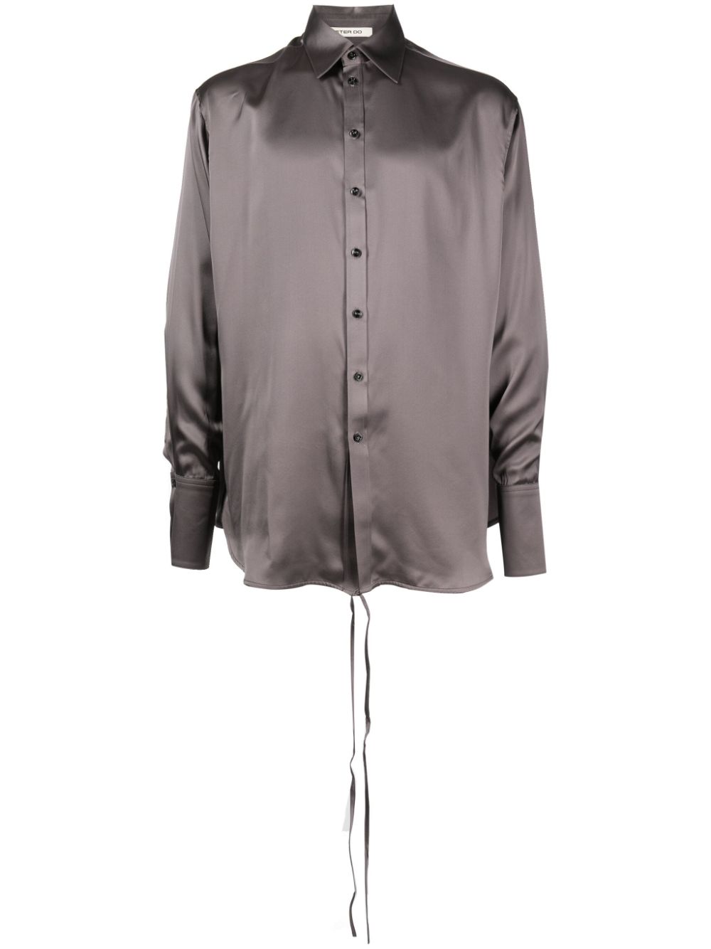 Peter Do convertible silk shirt - Grey von Peter Do