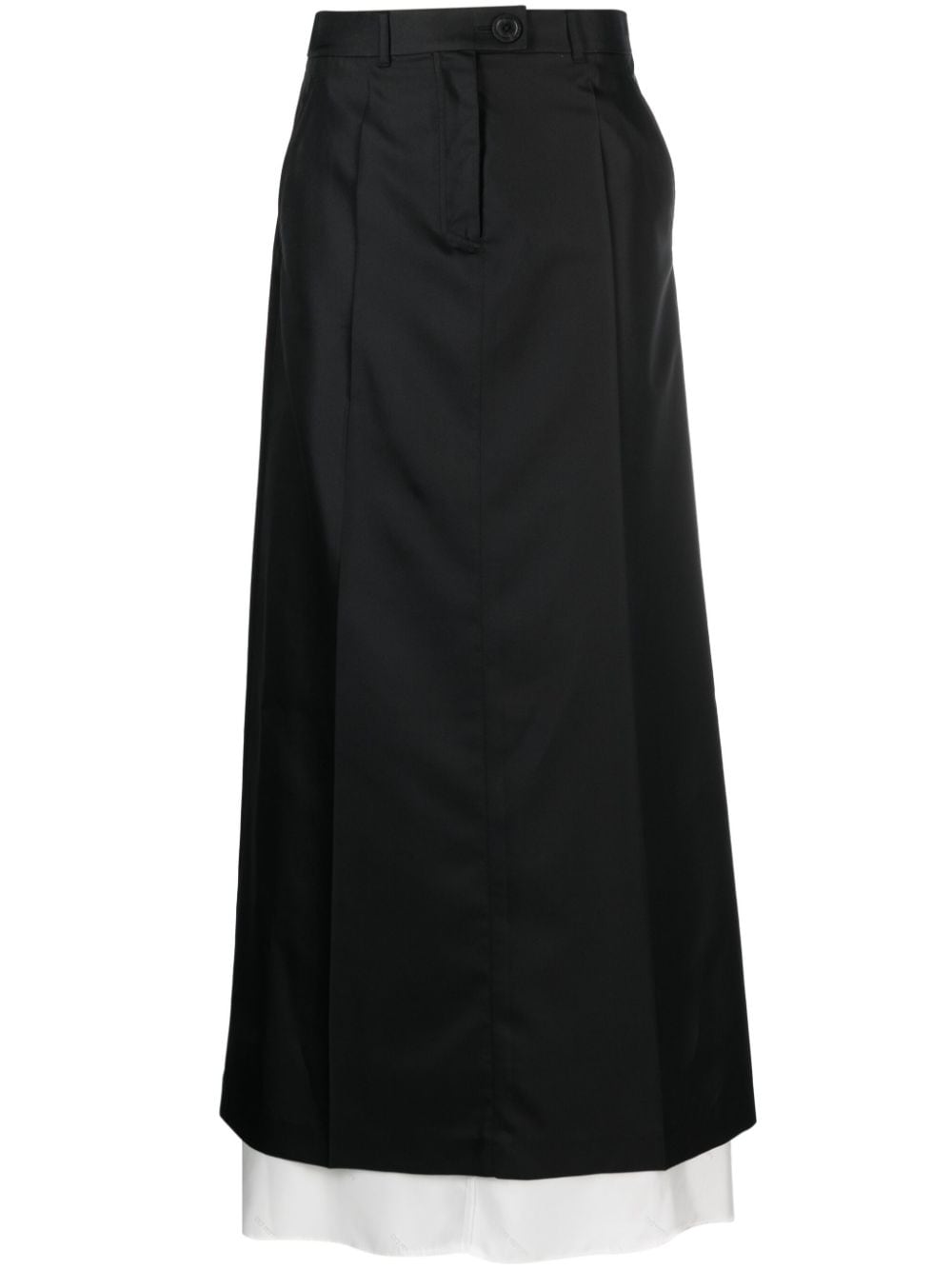 Peter Do double-layer A-line maxi skirt - Black von Peter Do