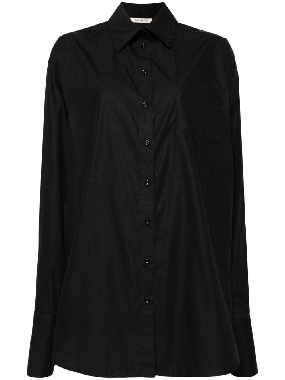 Peter Do side-stripe cotton shirt - Black von Peter Do