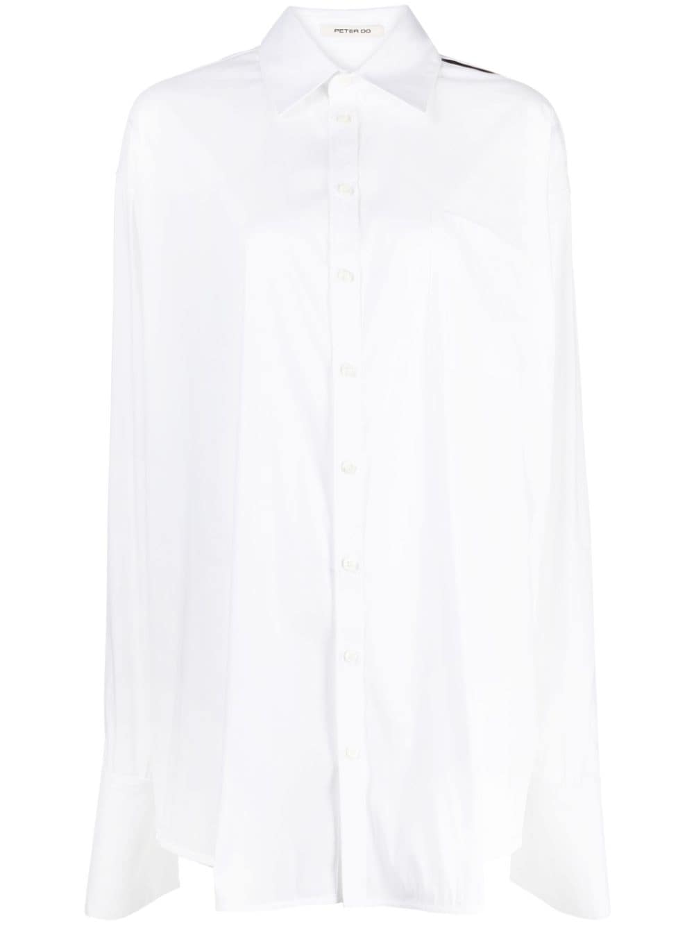 Peter Do stripe-detail long-sleeve shirt - White von Peter Do