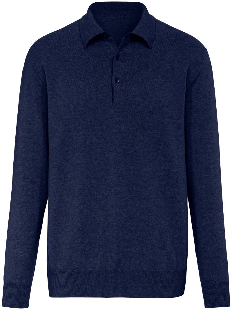 Polo-Pullover aus 100% Premium-Kaschmir Peter Hahn Cashmere blau Größe: 46 von Peter Hahn Cashmere