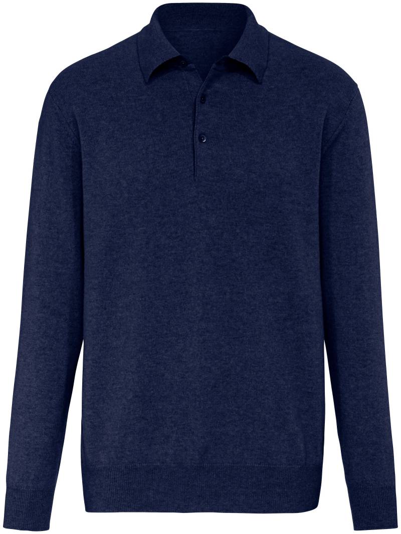 Polo-Pullover aus 100% Premium-Kaschmir Peter Hahn Cashmere blau Größe: 50 von Peter Hahn Cashmere