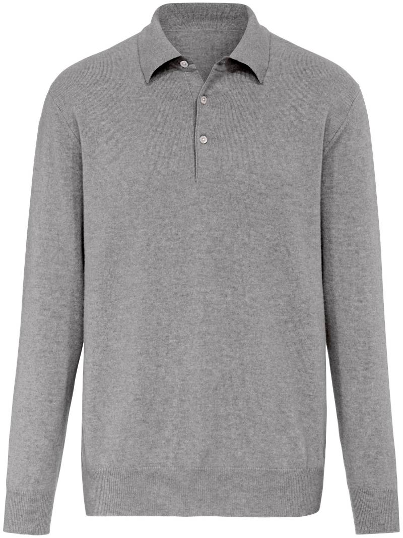 Polo-Pullover aus 100% Premium-Kaschmir Peter Hahn Cashmere grau Größe: 46 von Peter Hahn Cashmere