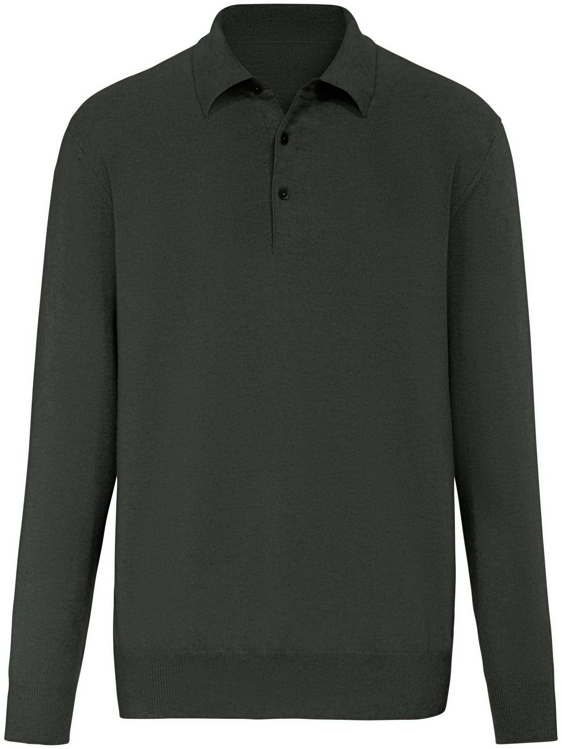 Polo-Pullover aus 100% Premium-Kaschmir Peter Hahn Cashmere grün Größe: 46 von Peter Hahn Cashmere