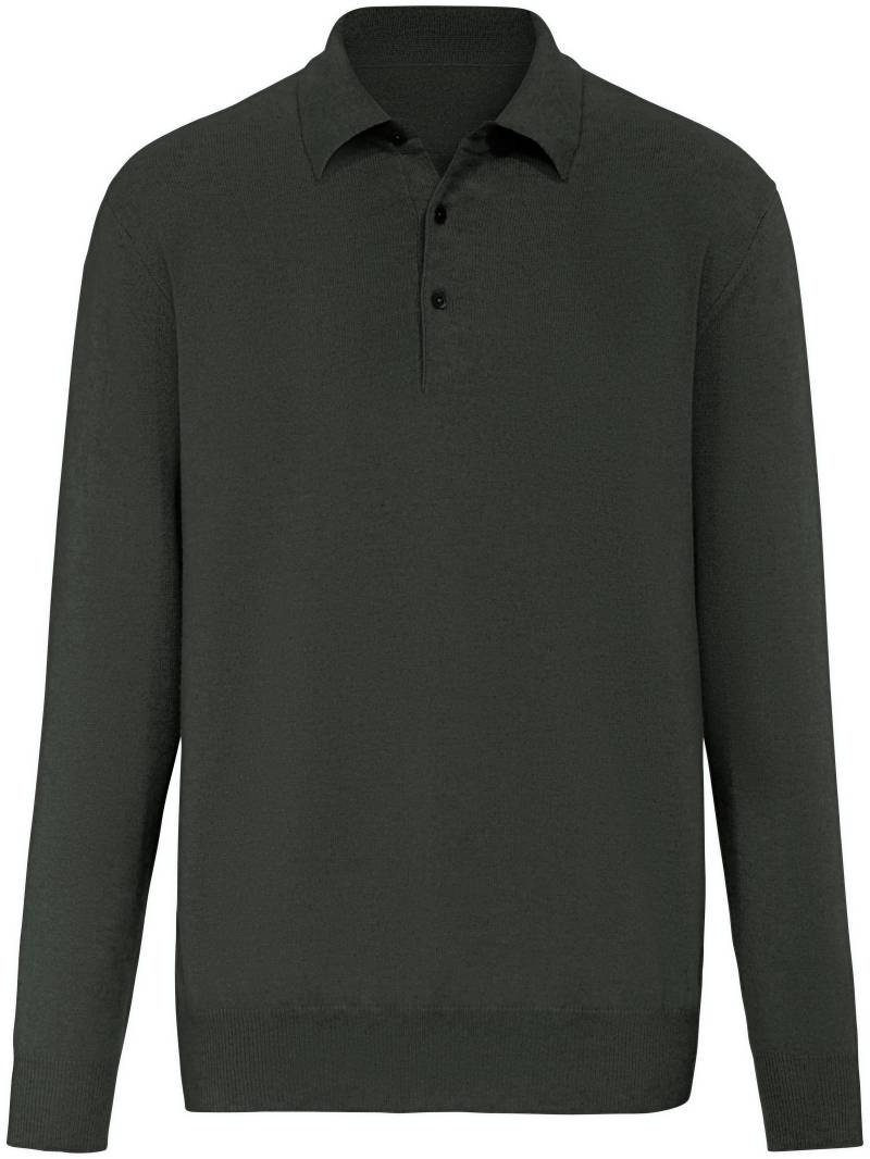 Polo-Pullover aus 100% Premium-Kaschmir Peter Hahn Cashmere grün Größe: 54 von Peter Hahn Cashmere
