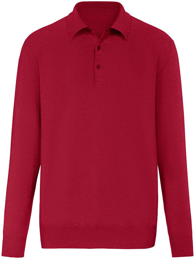 Polo-Pullover aus 100% Premium-Kaschmir Peter Hahn Cashmere rot Größe: 54 von Peter Hahn Cashmere