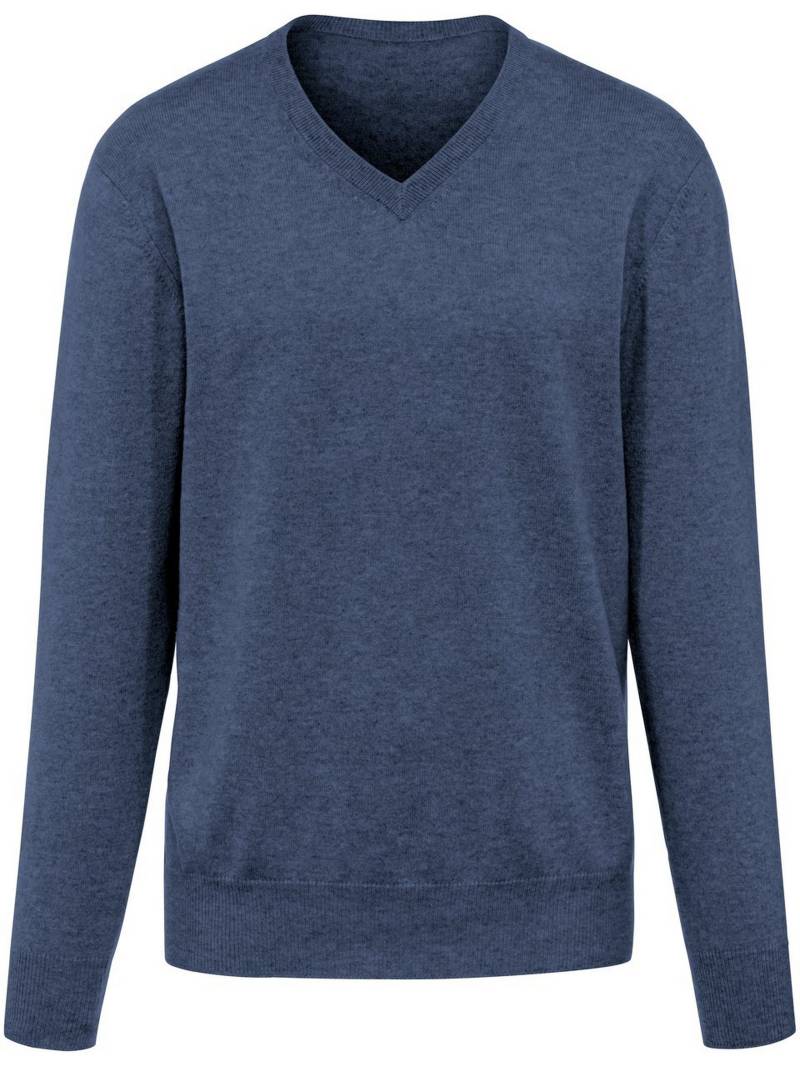 V-Pullover aus 100% Premium-Kaschmir Peter Hahn Cashmere blau Größe: 46 von Peter Hahn Cashmere