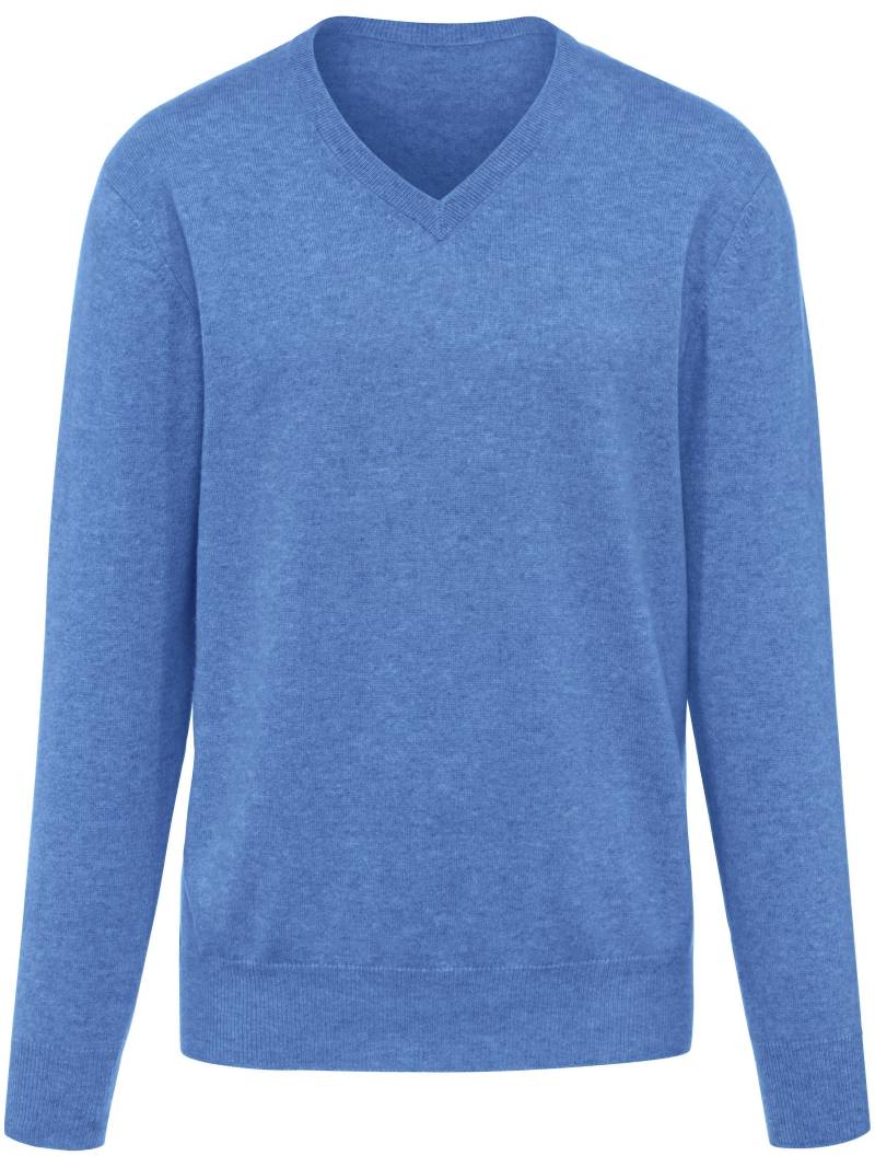 V-Pullover aus 100% Premium-Kaschmir Peter Hahn Cashmere blau Größe: 46 von Peter Hahn Cashmere