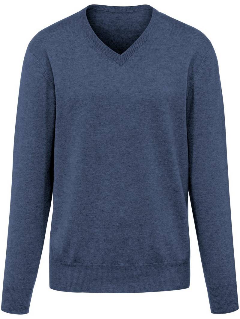 V-Pullover aus 100% Premium-Kaschmir Peter Hahn Cashmere blau Größe: 56 von Peter Hahn Cashmere