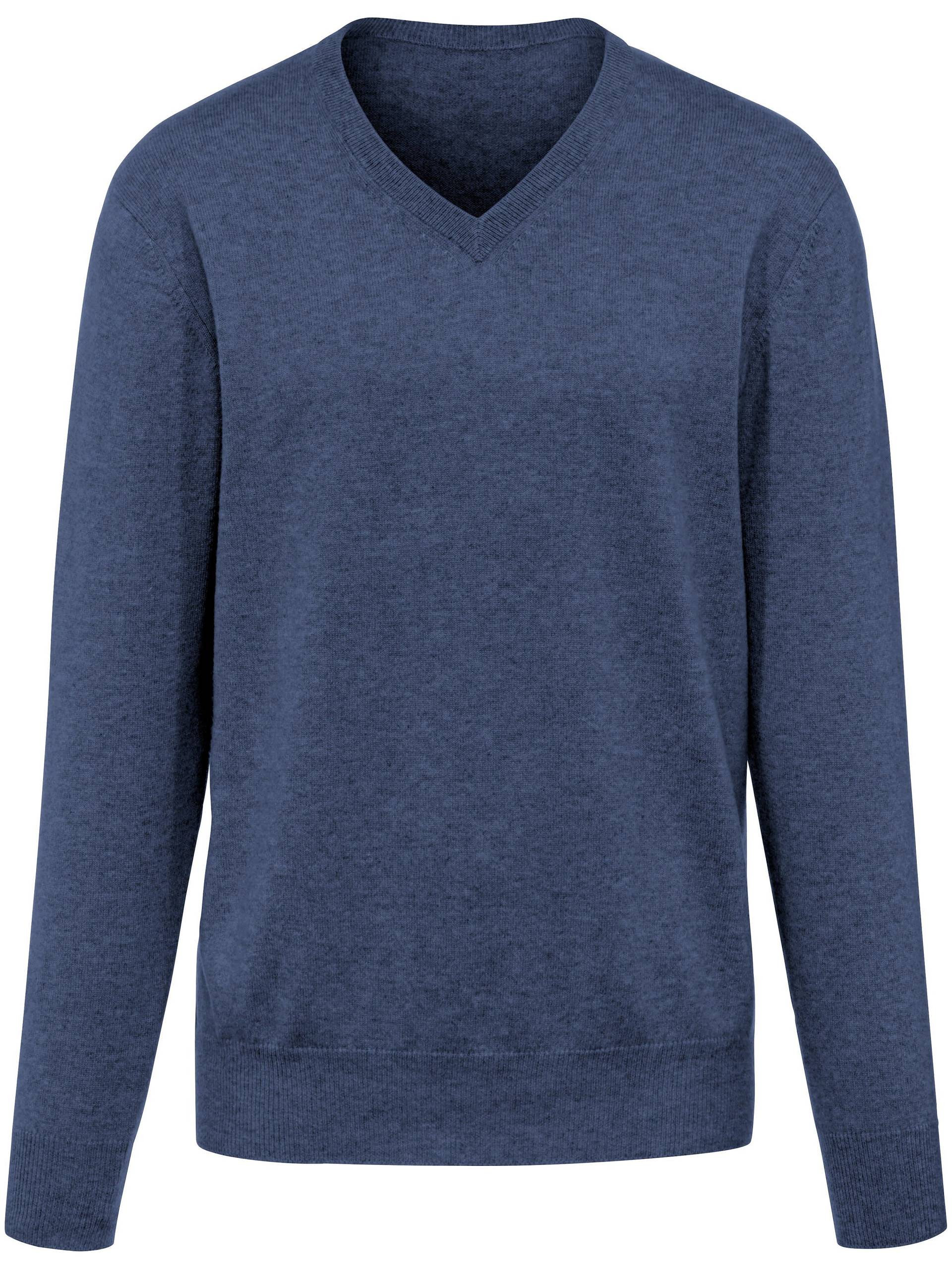 V-Pullover aus 100% Premium-Kaschmir Peter Hahn Cashmere blau Größe: 58 von Peter Hahn Cashmere
