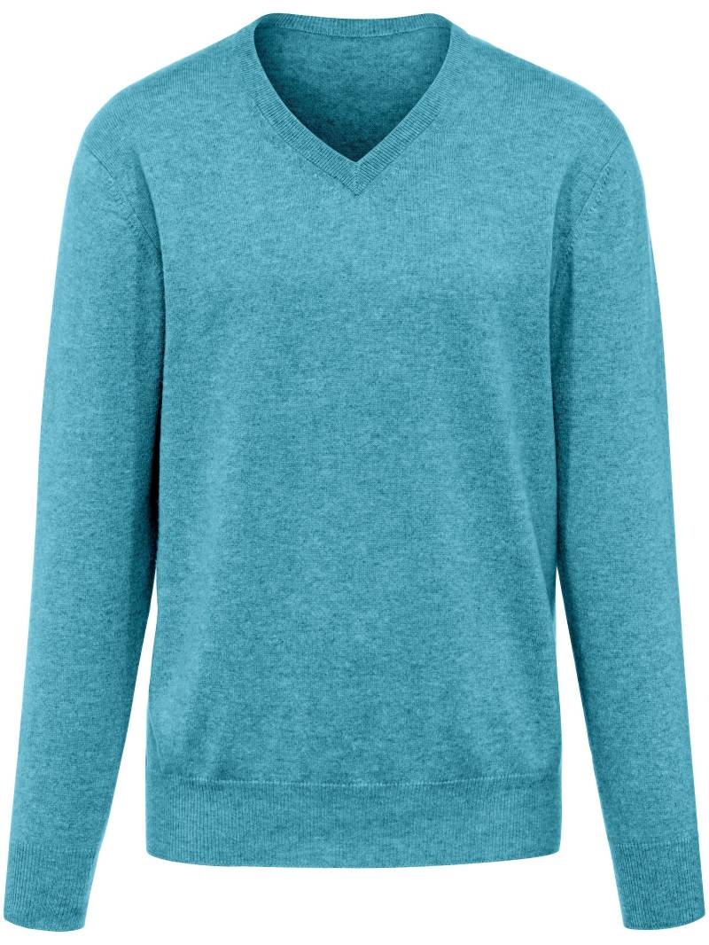 V-Pullover aus 100% Premium-Kaschmir Peter Hahn Cashmere türkis Größe: 46 von Peter Hahn Cashmere