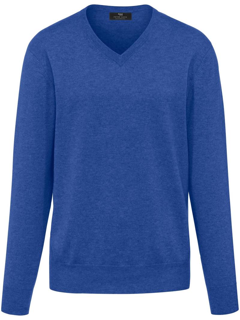 V-Pullover aus 100% Premium-Kaschmir Peter Hahn Cashmere blau Größe: 48 von Peter Hahn Cashmere