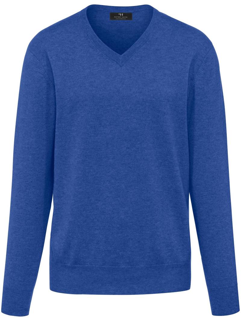 V-Pullover aus 100% Premium-Kaschmir Peter Hahn Cashmere blau Größe: 54 von Peter Hahn Cashmere
