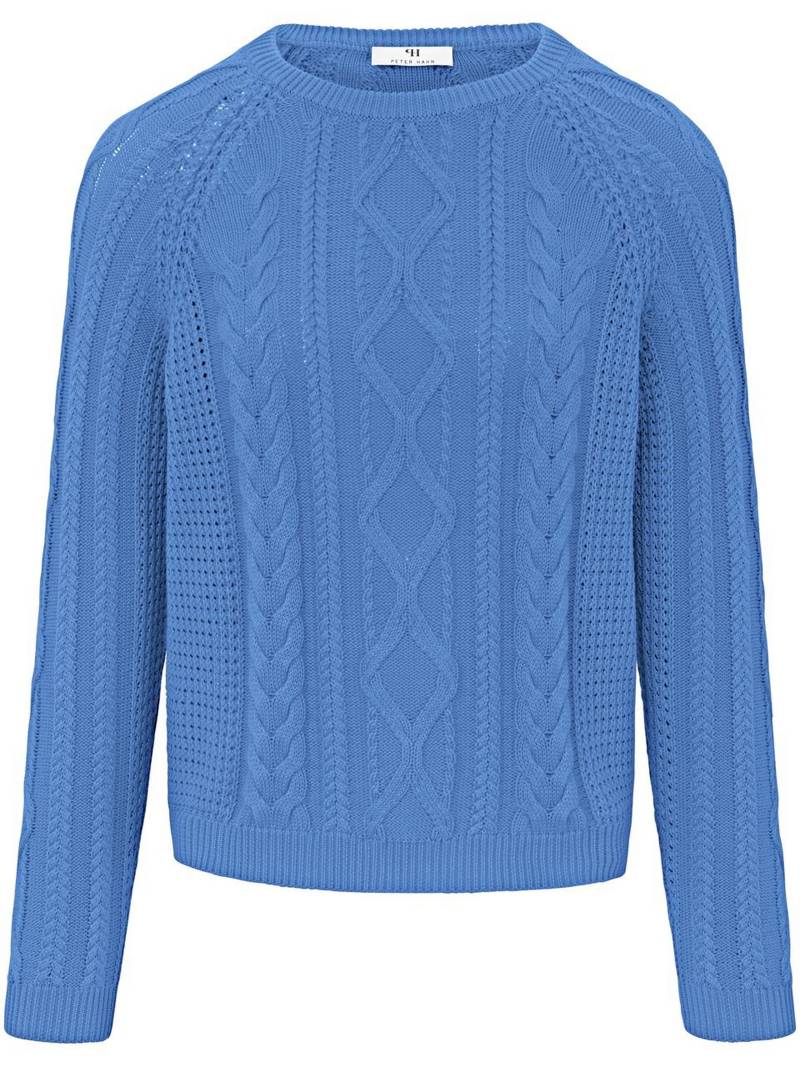 Pullover aus 100% Baumwolle Premium Pima Cotton Peter Hahn blau Größe: 38 von Peter Hahn