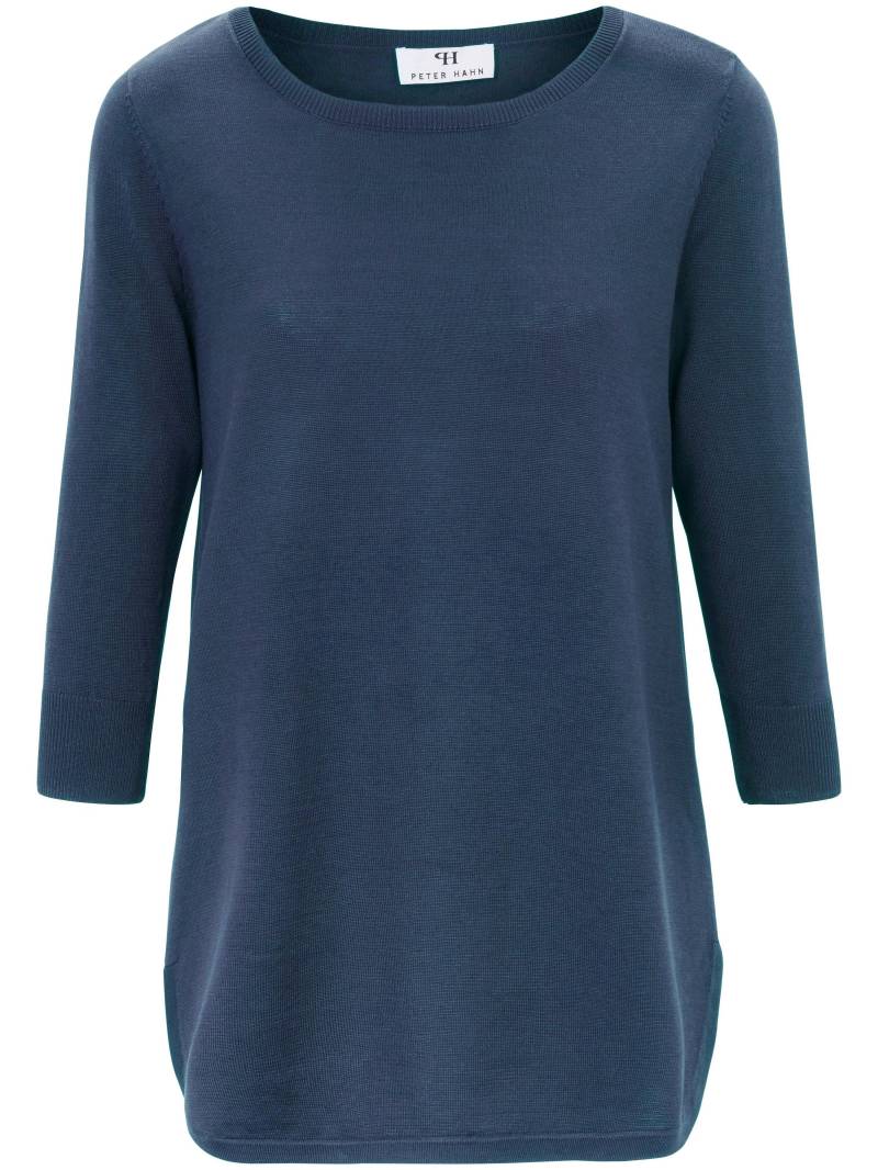 Rundhals Pullover 3/4-Arm Peter Hahn blau Größe: 40 von Peter Hahn