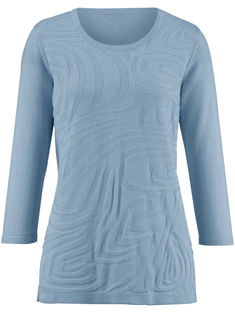 Rundhals-Pullover 3/4-Arm Peter Hahn blau Größe: 44 von Peter Hahn
