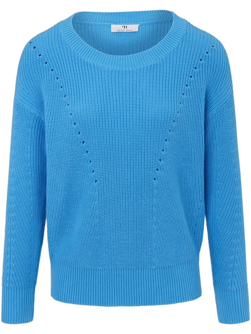 Rundhals-Pullover Peter Hahn blau Größe: 40 von Peter Hahn