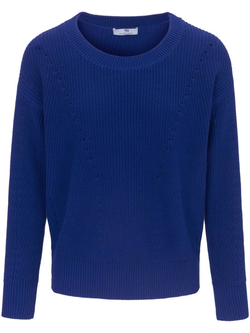 Rundhals-Pullover Peter Hahn blau Größe: 44 von Peter Hahn