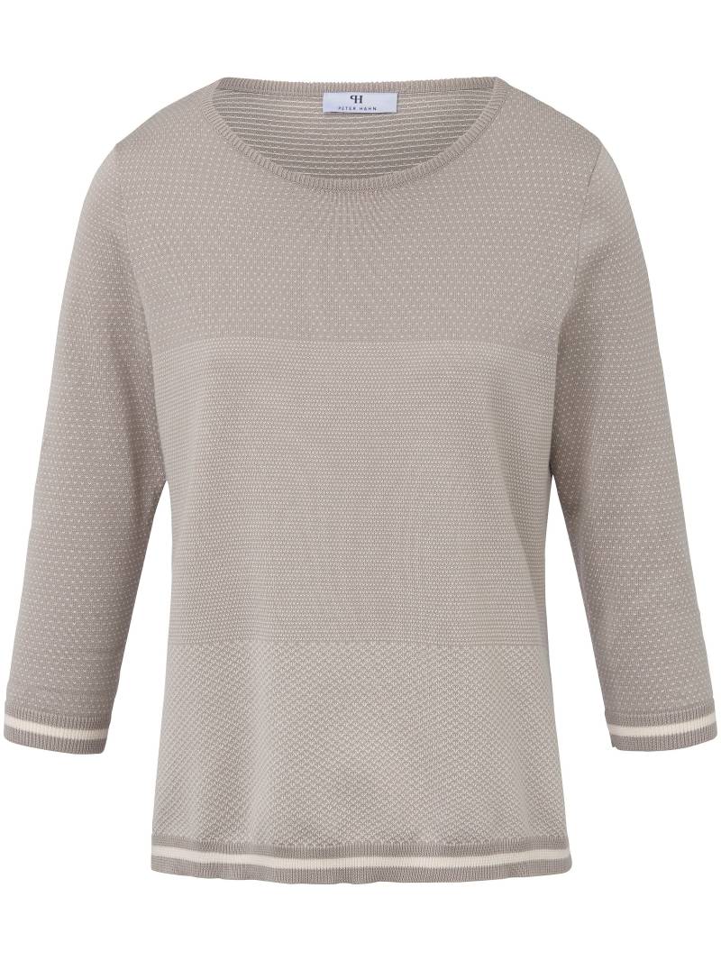 Rundhals-Pullover aus 100% SUPIMA®-Baumwolle Peter Hahn beige Größe: 48 von Peter Hahn