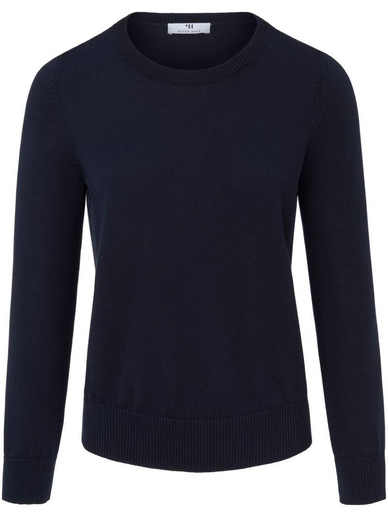 Rundhals-Pullover aus 100% SUPIMA®-­Baumwolle Peter Hahn blau Größe: 52 von Peter Hahn