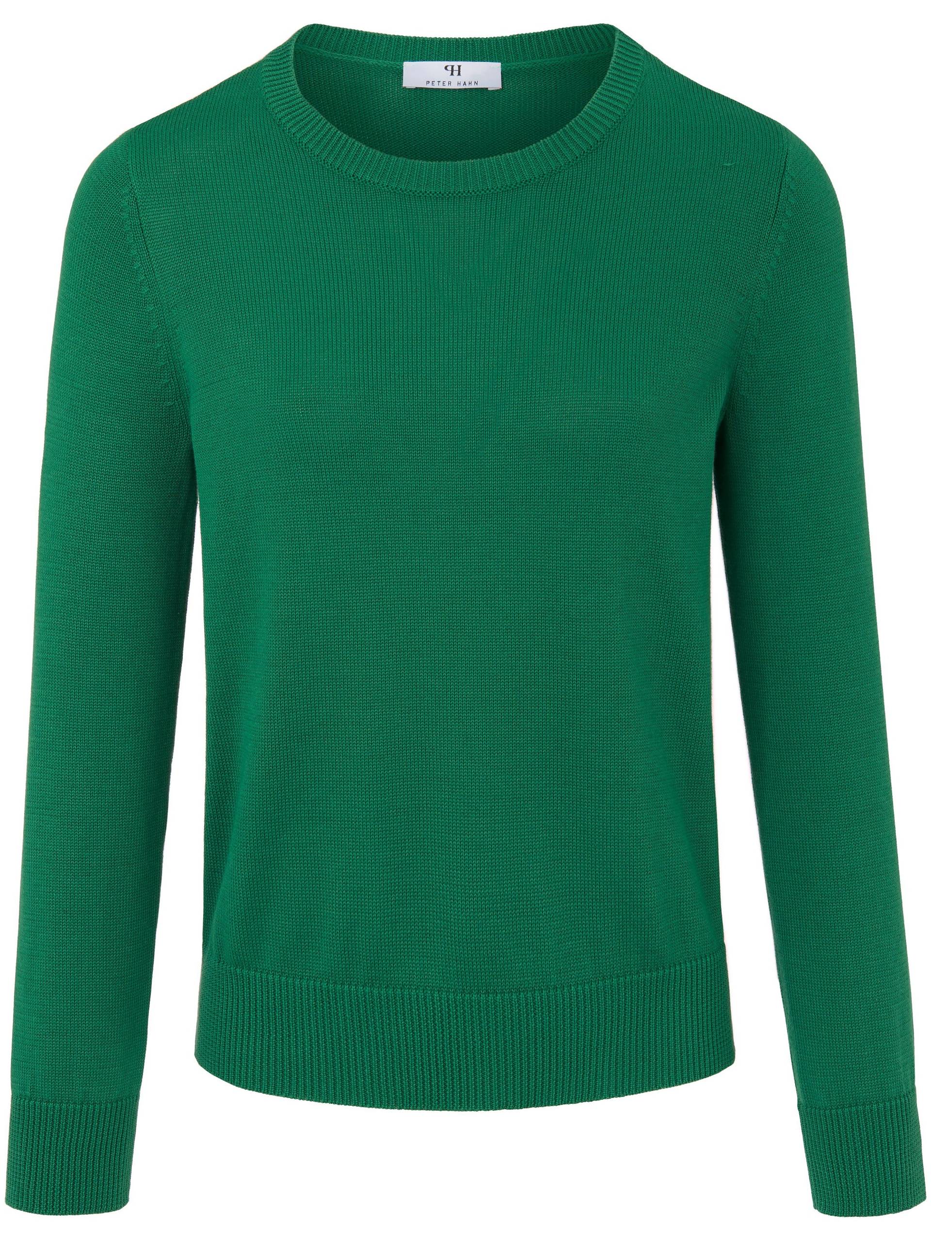 Rundhals-Pullover aus 100% SUPIMA®-­Baumwolle Peter Hahn grün Größe: 40 von Peter Hahn