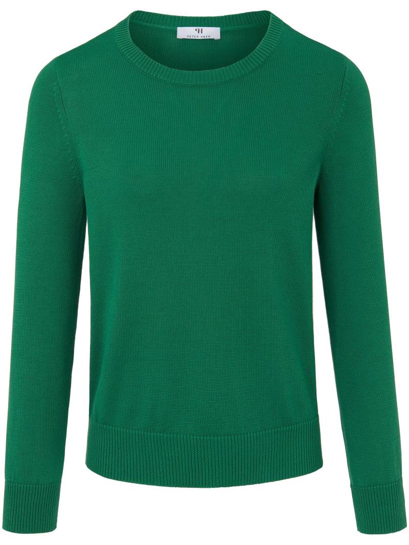 Rundhals-Pullover aus 100% SUPIMA®-­Baumwolle Peter Hahn grün Größe: 40 von Peter Hahn