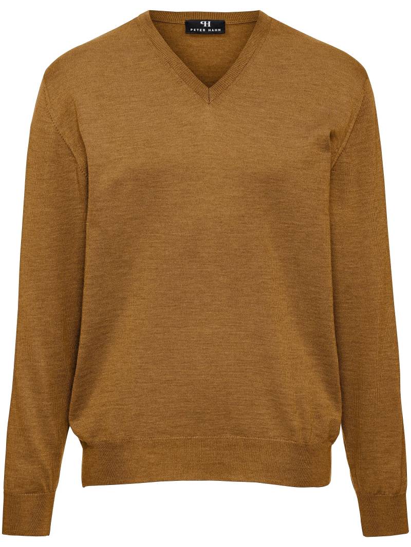 V-Pullover aus 100% Schurwolle-Merino extrafein Peter Hahn beige Größe: 56 von Peter Hahn