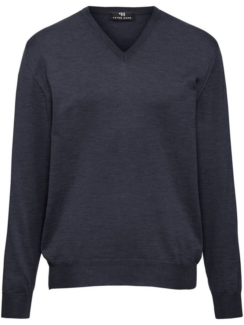 V-Pullover aus 100% Schurwolle-Merino extrafein Peter Hahn blau Größe: 46 von Peter Hahn